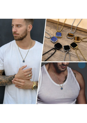 COLLAR OBSIDIANA NEGRA