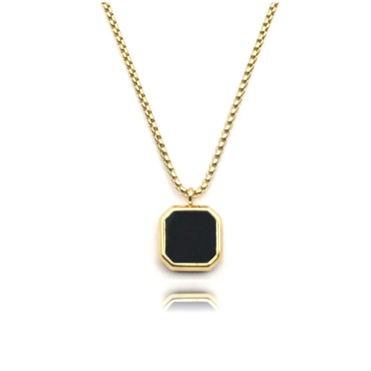 COLLAR OBSIDIANA NEGRA GOLD