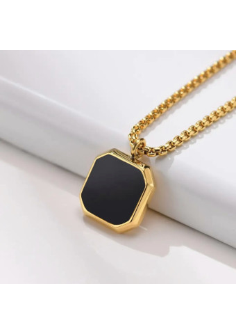 COLLAR OBSIDIANA NEGRA GOLD