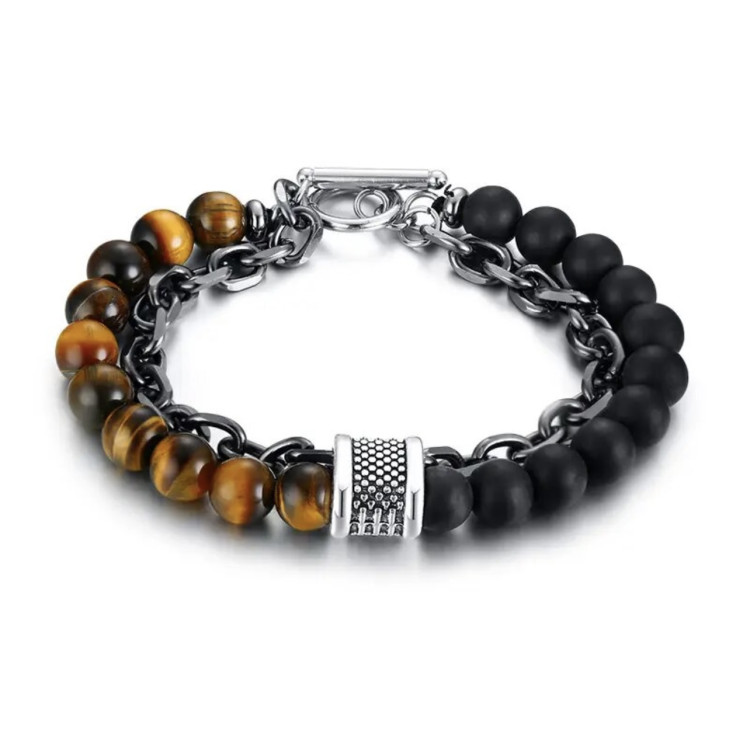 Pulsera Ojo de Tigre -  Jaspe Negro