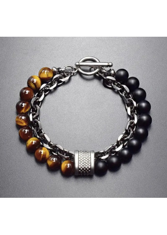 Pulsera Ojo de Tigre -  Jaspe Negro