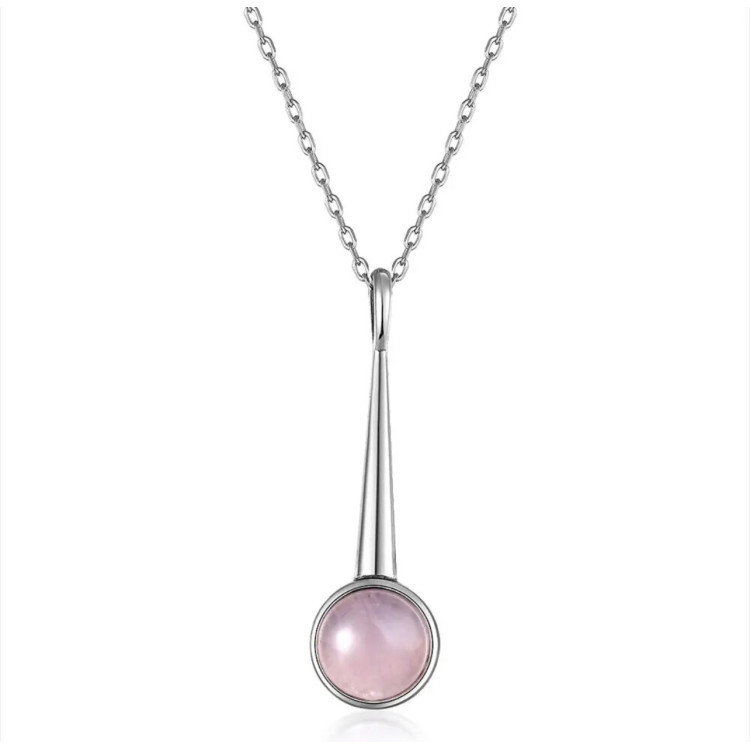 Collar pendulum Cuarzo Rosa