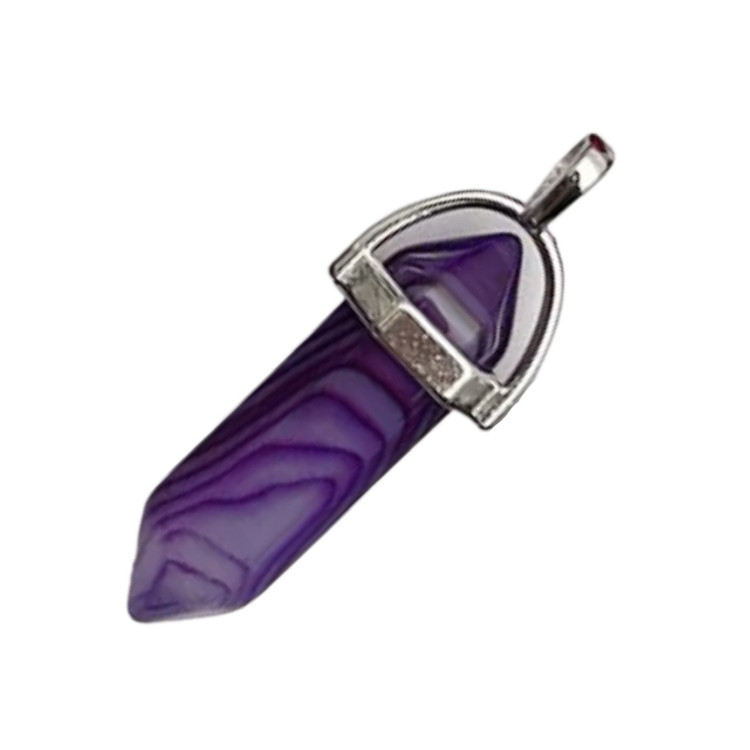 Colgante Biterminado Ágata Lila