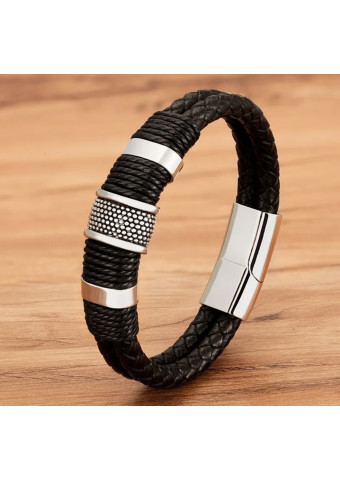 Pulsera black leather