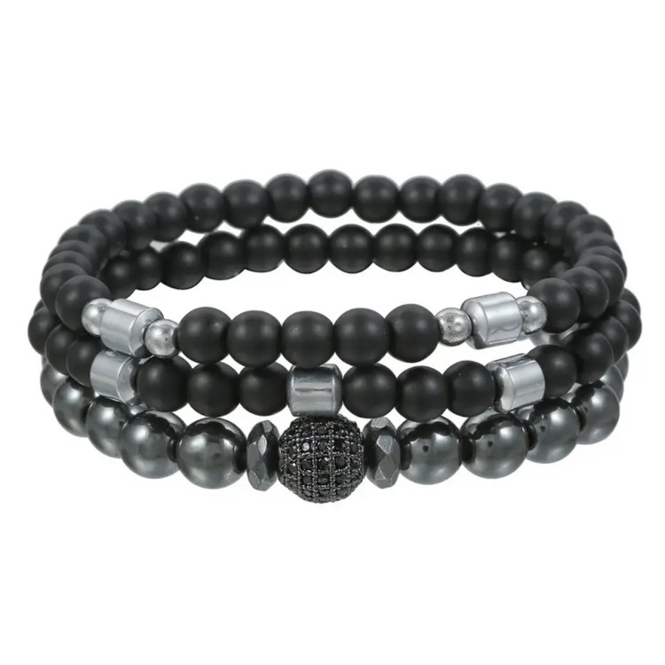 Pulsera triple Hematite