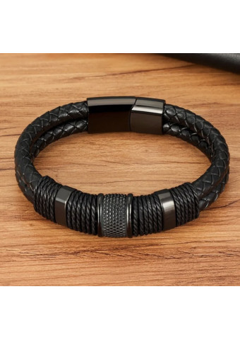 Pulsera black leather