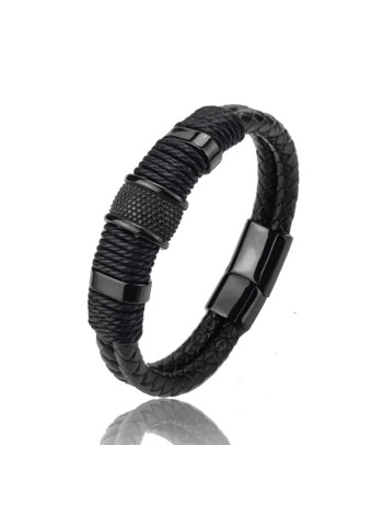 Pulsera black leather