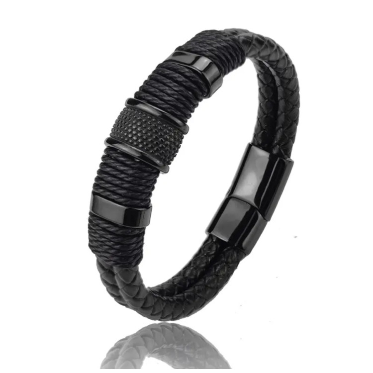 Pulsera black leather