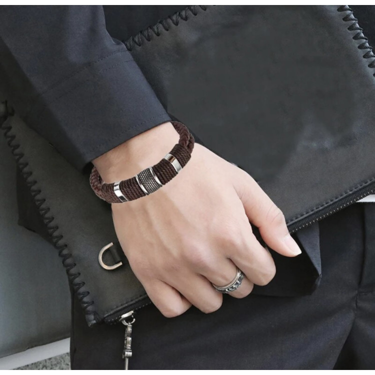 Pulsera black leather