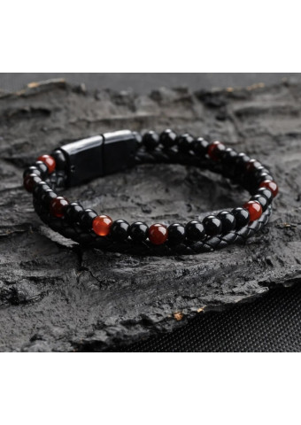 Pulsera leather Ojo de Tigre