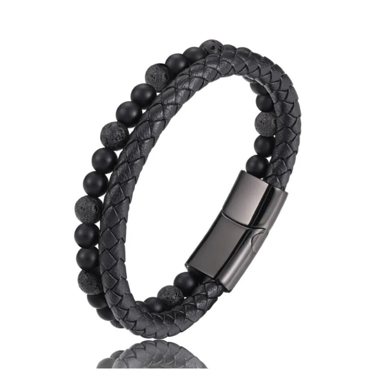 Pulsera leather Ágata Pulsera leather Ágata