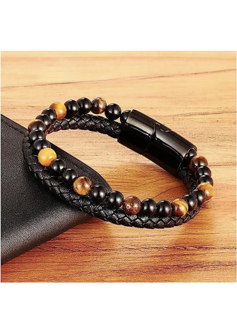 Pulsera leather Ágata