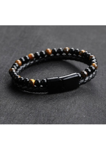 Pulsera leather Labradorita