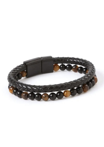 Pulsera leather Labradorita