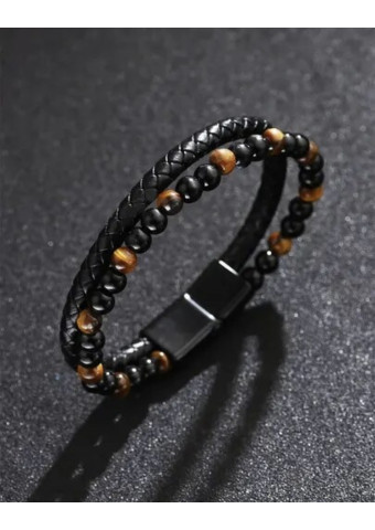 Pulsera leather Labradorita