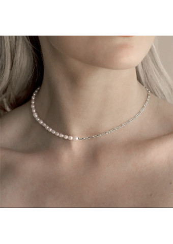 Collar golden pearl