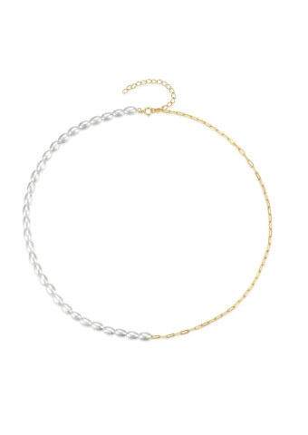 Collar silver pearl