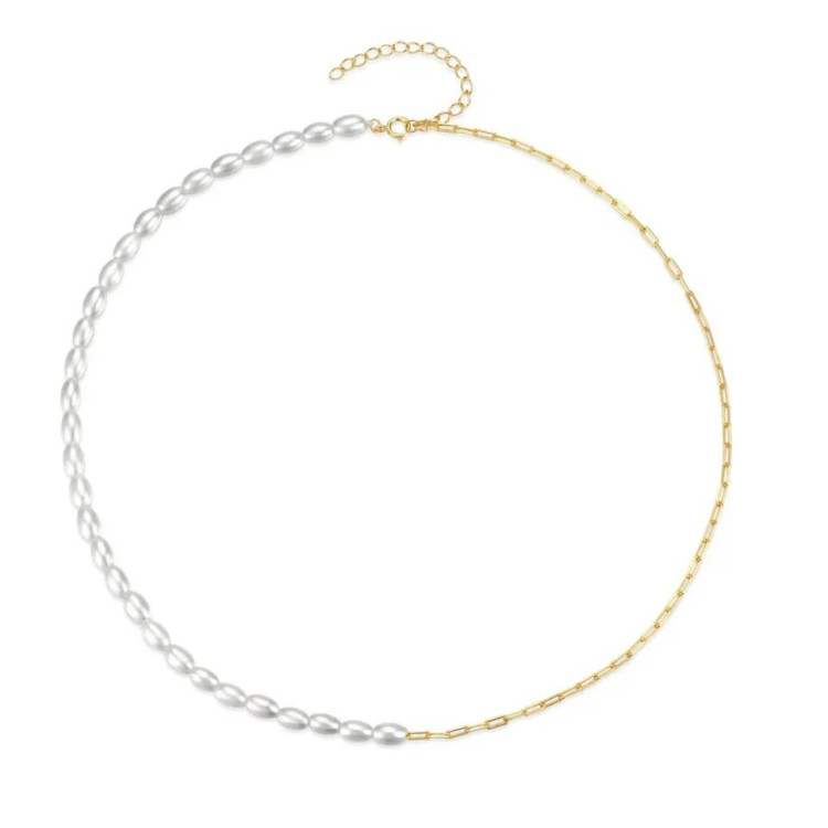 Collar silver pearl Collar silver pearl