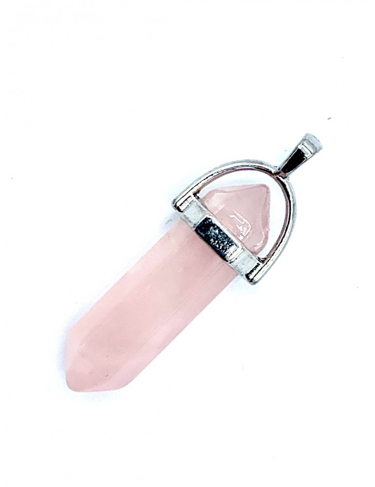 Colgante Biterminado Cuarzo Rosa