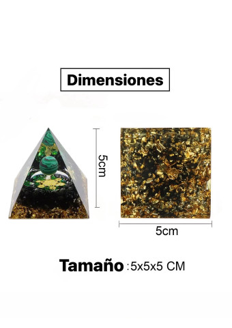 Pirámide Orgonita Malaquita