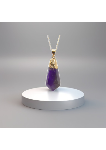 Collar Amatista dorado