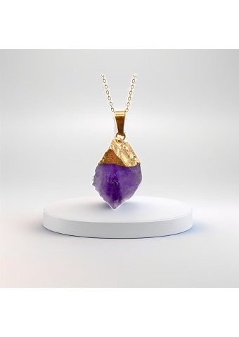 Colgante Amatista dorado