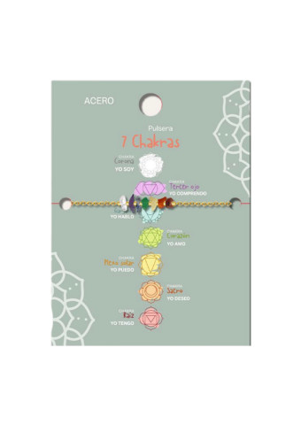 Pulsera Chakras dorada