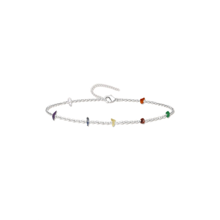 Pulsera Chakras plateada