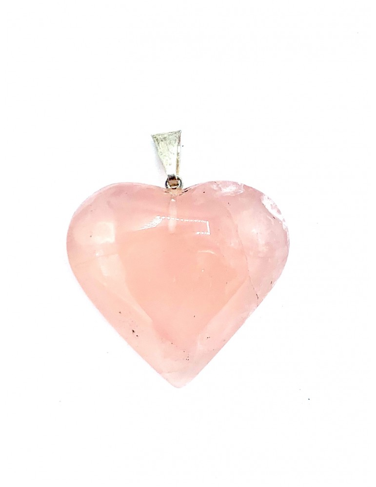 Colgante Corazón Cuarzo Rosa