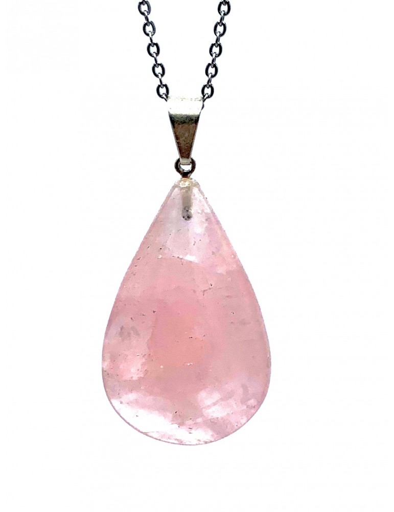 Collar Gota Cuarzo Rosa