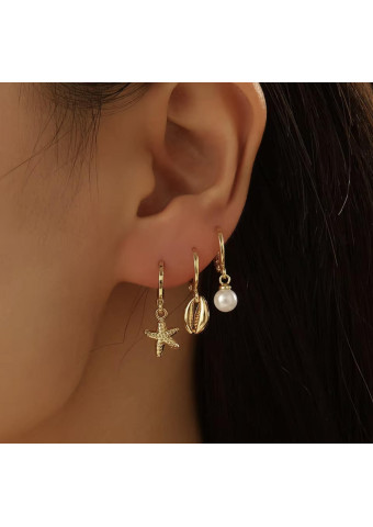 Pendientes Aro Estrella de Mar