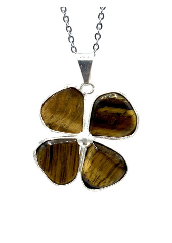 Colgante Trébol Ojo de Tigre