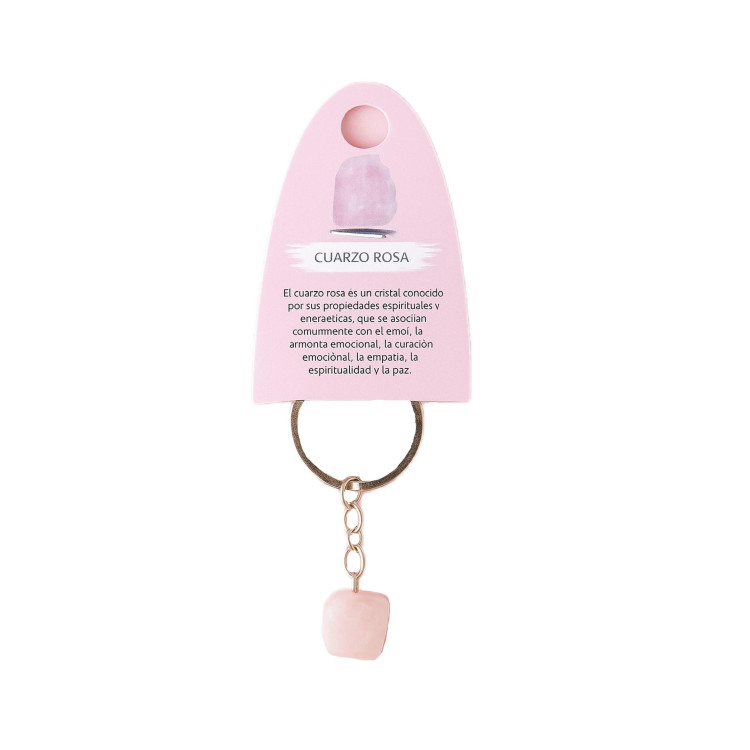 Llavero Cuarzo Rosa