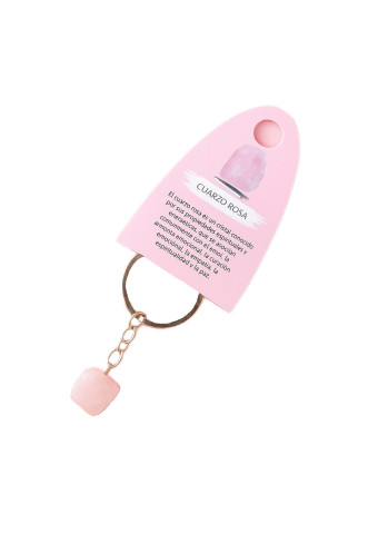 Llavero Cuarzo Rosa