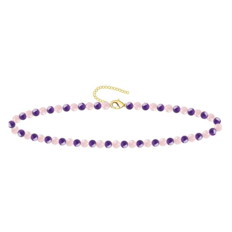 Pulsera con cierre Cuarzo rosa - Amatista