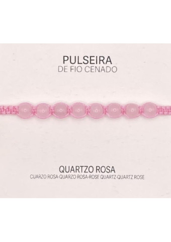 Pulsera Bolas Cuarzo Rosa