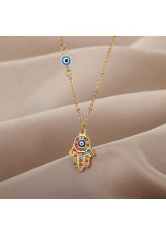 Collar Mano de Fátima Dorado