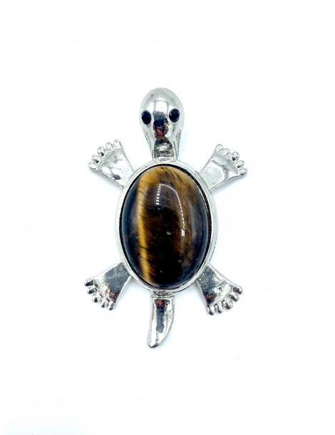 Colgante tortuga en Ojo de Tigre