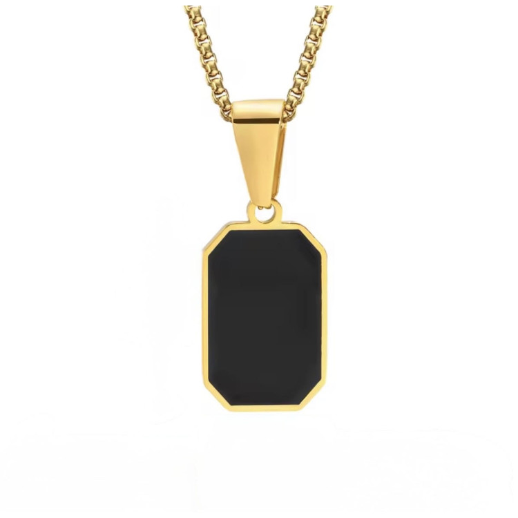 Collar Élement Noir Gold