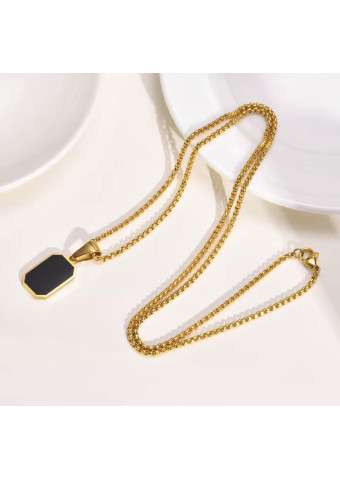 Collar Élement Noir Gold