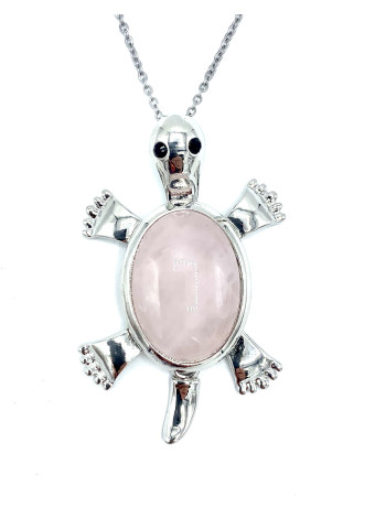 Colgante Tortuga Cuarzo Rosa