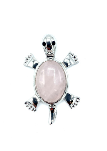 Colgante tortuga de Cuarzo Rosa