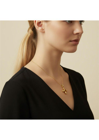 Collar Cruz Ojo de Tigre