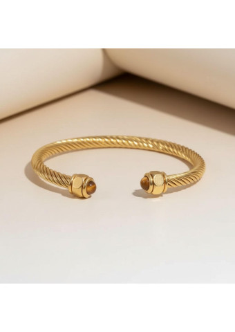 Pulsera Rígida Ojo de Tigre