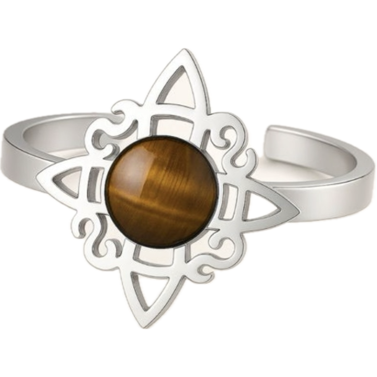 Anillo Nudo de Bruja Ojo de tigre