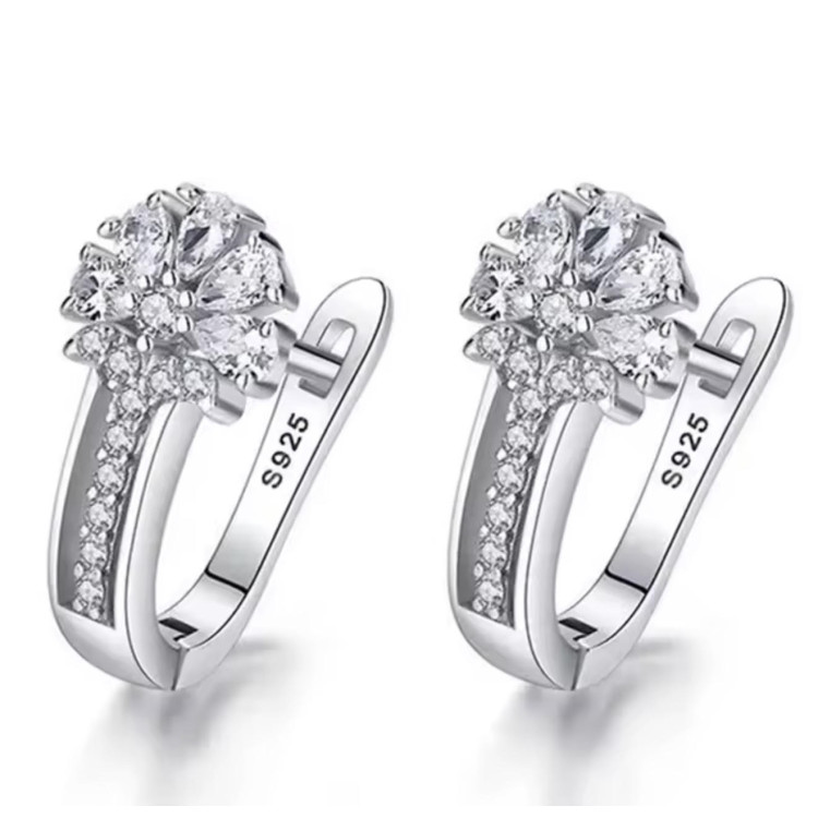 Pendientes Flor Brillante