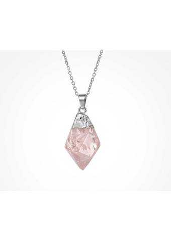 Collar Punta Cuarzo Rosa