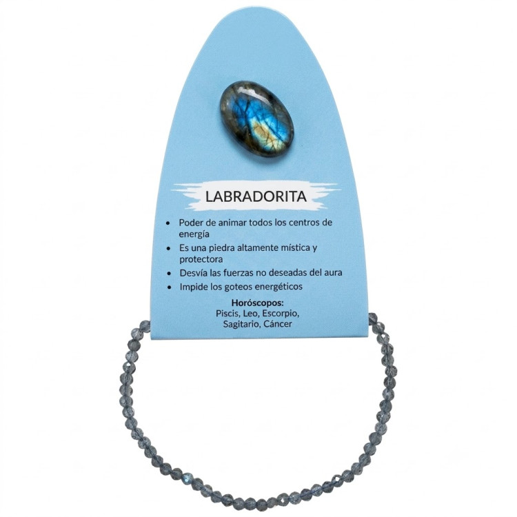 Pulsera facetada Labradorita