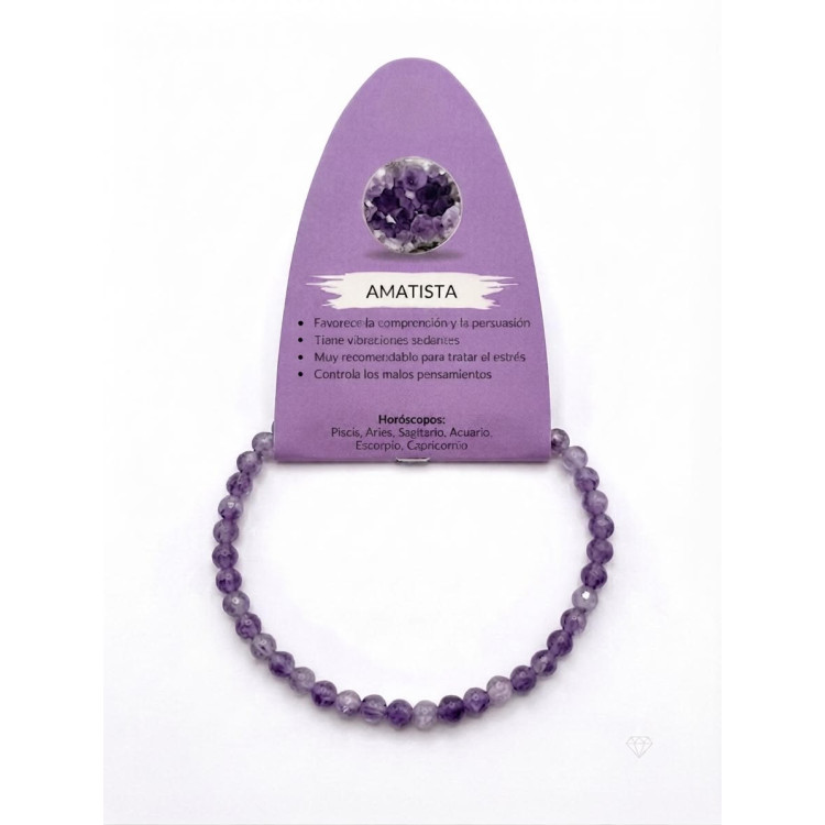 Pulsera facetada Amatista